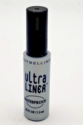 NEW UNCARDED Maybelline Ultra Liner Waterproof Liquid Eye Liner BLACK 135L-01