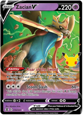 ポケモンカード 25th ANNIVERSARY ZACIAN V 016/025 25TH CELEBRATIONS POKEMON (ULTRA RARE, NM) | eBay
