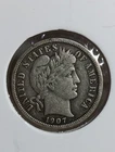 1907 P Barber Dime 90% Silver As Pictured Item F12T7