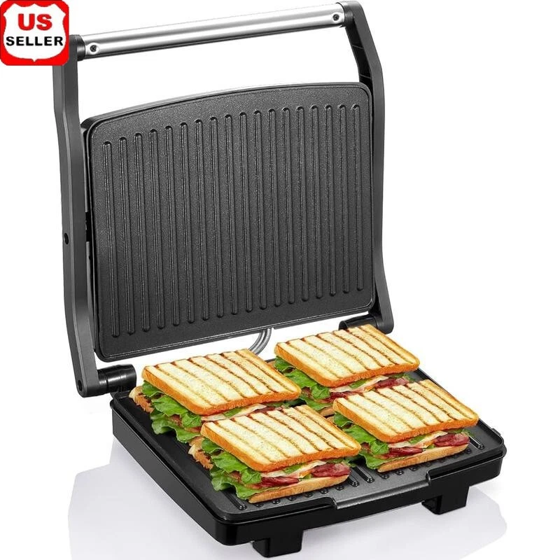 Panini Press Grill Sandwich Maker Electric Indoor Grill Non-Stick Cooking Plate