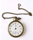 Antique Waltham Open Face Pocket Watch Running Keeps Time w/ Chain