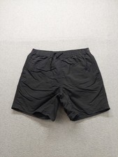 Uniqlo Men Shorts M Black Elastic Waist Drawstring Mid rise Pull On Activewear