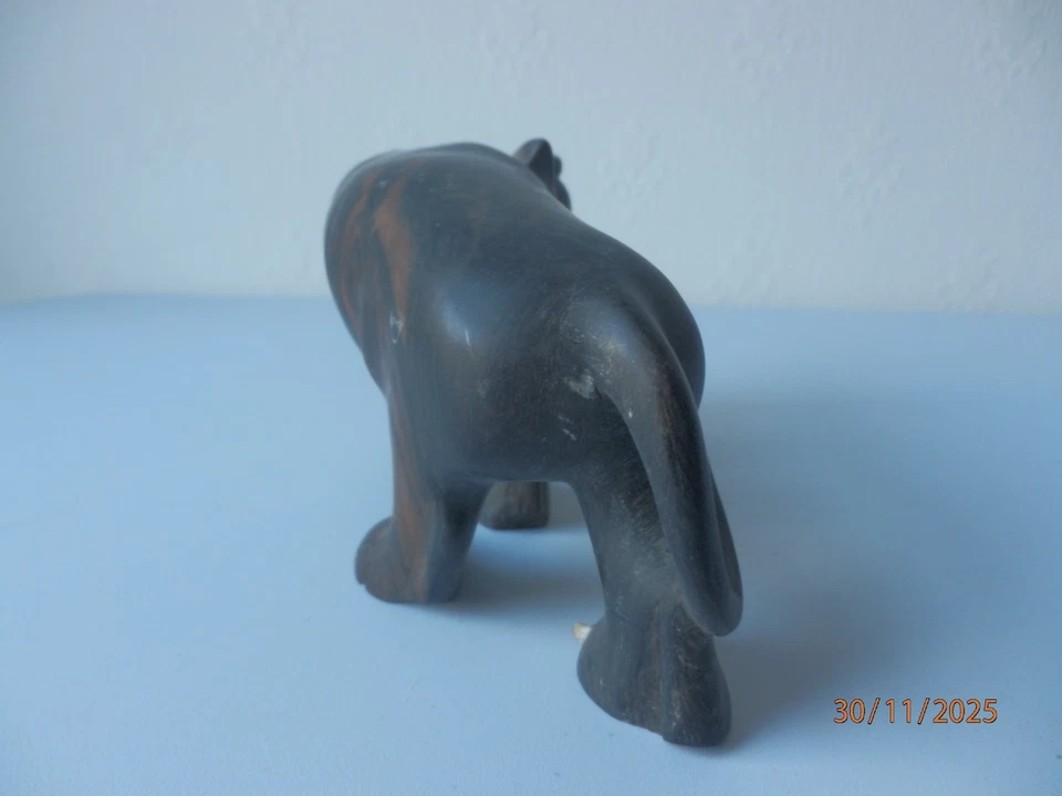 Vintage Hand Carved Wooden Tiger - Image 4 of 4