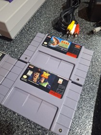 Super Nintendo SNES Console Bundle With Games TESTED WORKING