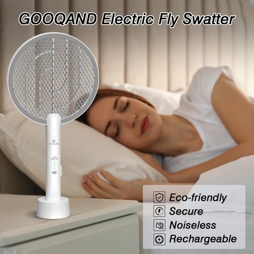 Bug Zapper Racket, 2 in 1 Electric Fly Zapper USB Rechargeable, 4000V Electri... - Picture 7 of 8