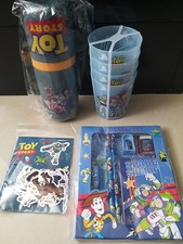 Toy Story 5 Tumblers Cups x4 , Flask, 50pcs Stickers & Stationary Set New