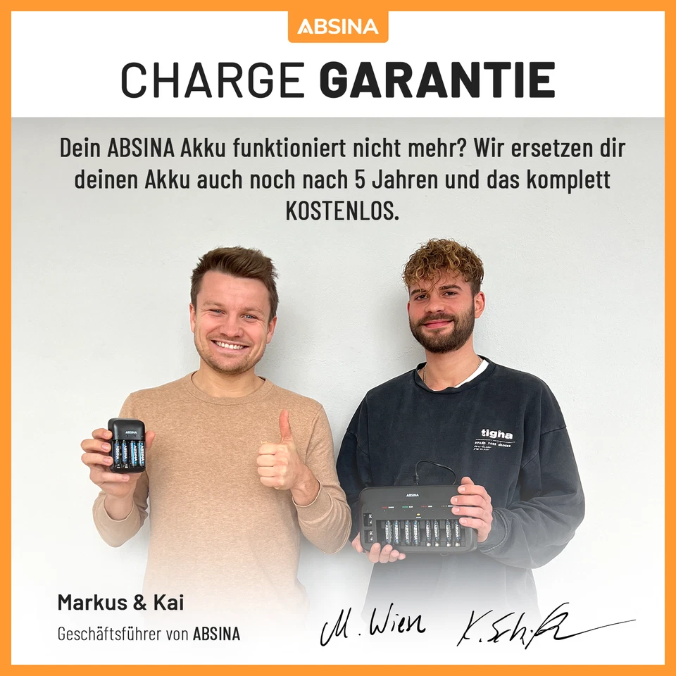 ABSINA 8x AA Mignon 2900 & 8x AAA Micro 1150 Akku - NiMH Wiederaufladbare Akkus - Bild 2 von 4