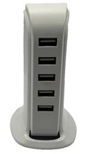 5-Port USB Charging Station Dock Tower Stand ...