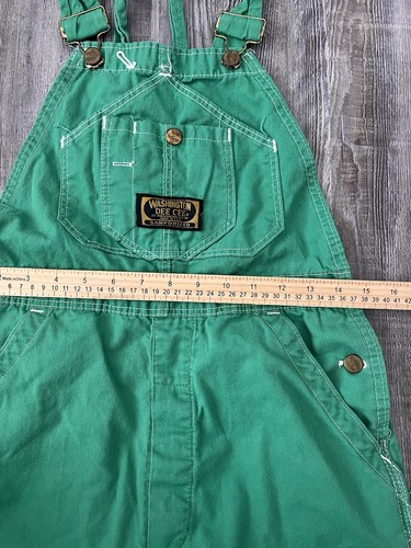 VTG 70s Washington Dee Cee Sanforized USA Made Overalls Green - Picture 5 of 8