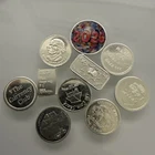 LOT of 10 x 1 Gram Silver Rounds  .999 Fine ~ Fractional Mix - Unique Designs!