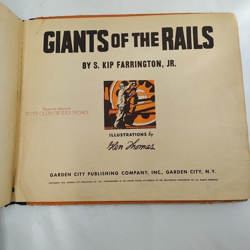 1944 Giants of the Rails Book Kip Farrington Accurate Railway Train Lithograph - Picture 14 of 14