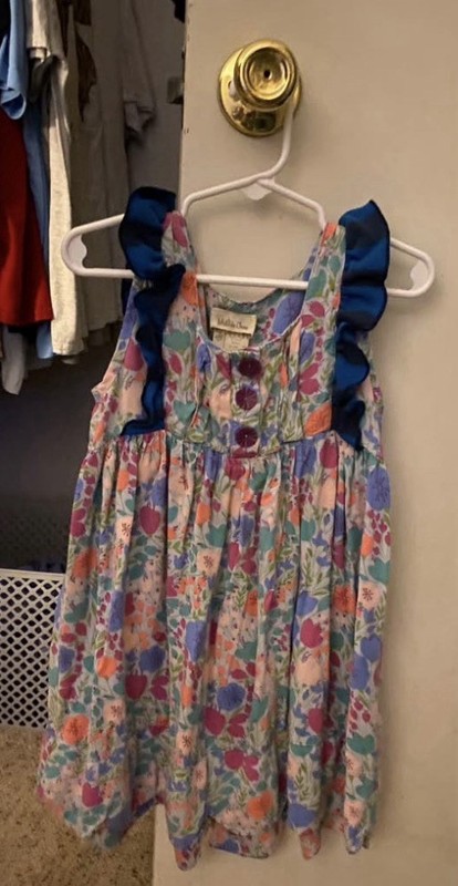 Matilda Jane Girls 2T Fit & Flare Floral Square Neck Ruffle Button Dress