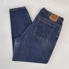 Vintage Levis 550 Relaxed Fit Tapered Leg Denim Jeans Women's 38x28 Made In USA
