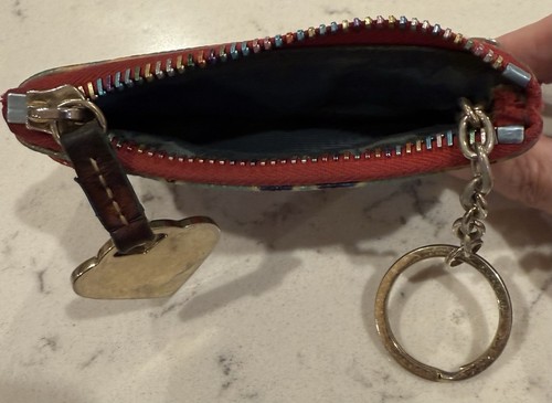 Dooney & Bourke Y2K Hearts Small Coin Case w/Key Ring - Picture 6 of 9