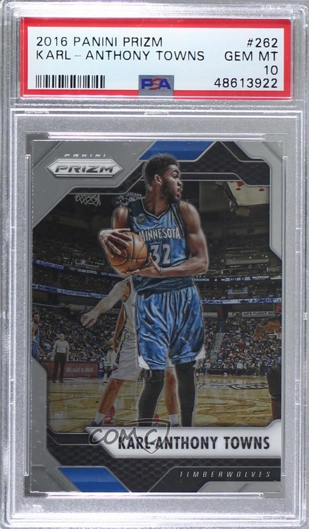 2016-17 Panini Prizm Karl-Anthony Towns #262 PSA 10 GEM MT g6p