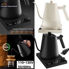 1000W Electric Gooseneck Kettle Pour Over Coffee&Tea Kettle Temperature Control