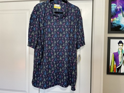Nicklaus Eco Choice SPF 40 Mens Golf Shirt Flamingo’s NWT 2XL