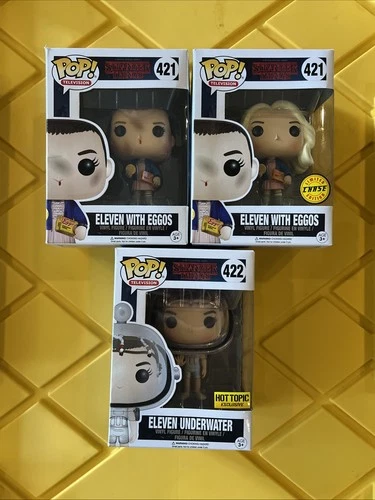 Funko Pop! Stranger Things Eleven with Eggos #421 Chase & Common & #422 season 1