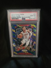 2019 Panini Prizm Choice Prizm Blue Yellow Green Trey Young  #31 PSA 10