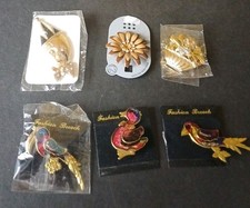 Job Lot Costume Jewellery Brooches