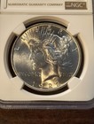 1923 peace dollar - ngc ms 63 - 90% silver — photo 3