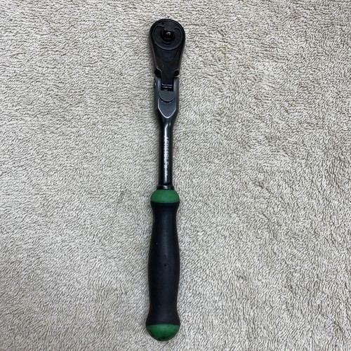 Matco Tools Black Nickel AFR68NLFG 1/4” Locking Flex Head Ratchet Green Used - Picture 1 of 3