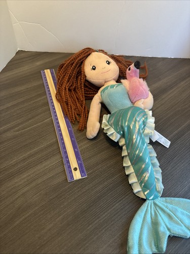 Mermaid Doll Plush With Pet Flamingo - Picture 6 of 8