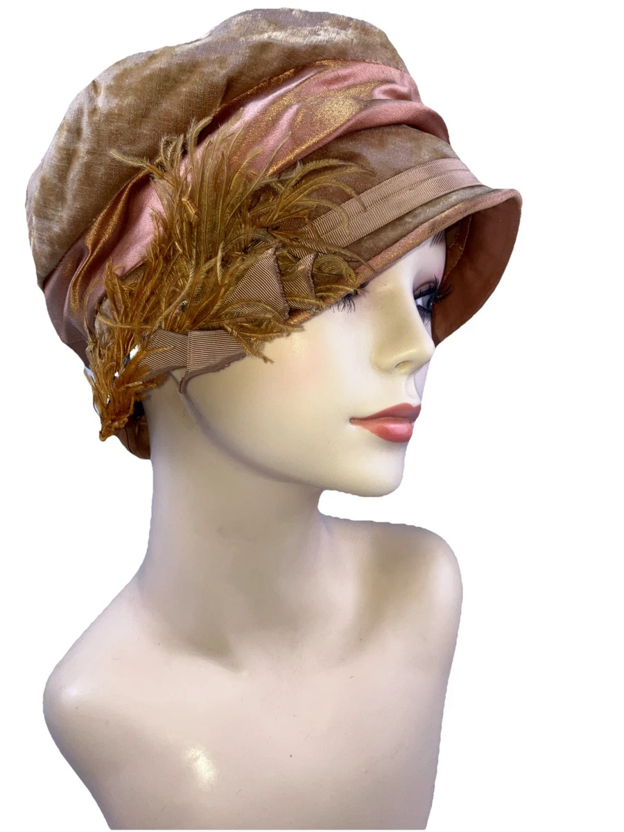 EUC Vintage MCM Velvet & Satin Cloche Hat Vintage Womens Velvet Cloche Hat W/ Satin Bow Union Made USA  main image 4