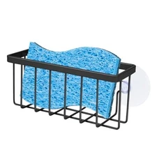 Sponge Holder for Kitchen Sink Suction,Kitchen Sink Sponge Holder,Sink Black