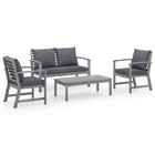 Patio Furniture Set 4 Piece Bench Chair with Table Solid Acacia Wood vidaXl