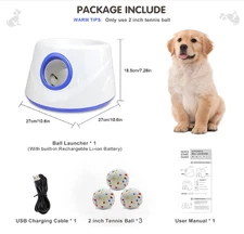 Automatic Dog Ball Launcher Pet Play Toys Thrower Fetch Machine For S/M Dogs