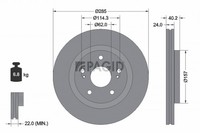 2X Bremsscheibe Pagid 56373NC FüR Suzuki Swift 5 AZ Sport A2L414 ZC33S Shvs