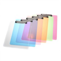 Klemmbrett Set Schreibbrett A4 Transparent Kunststoff BüRo Schule 6 StüCk
