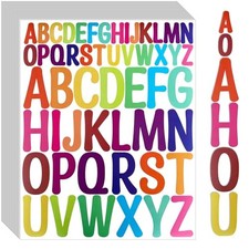 Bemeol Letter Stickers 30 Sheets Self Adhesive Vinyl Stick 1Inch,2Inch Colorful