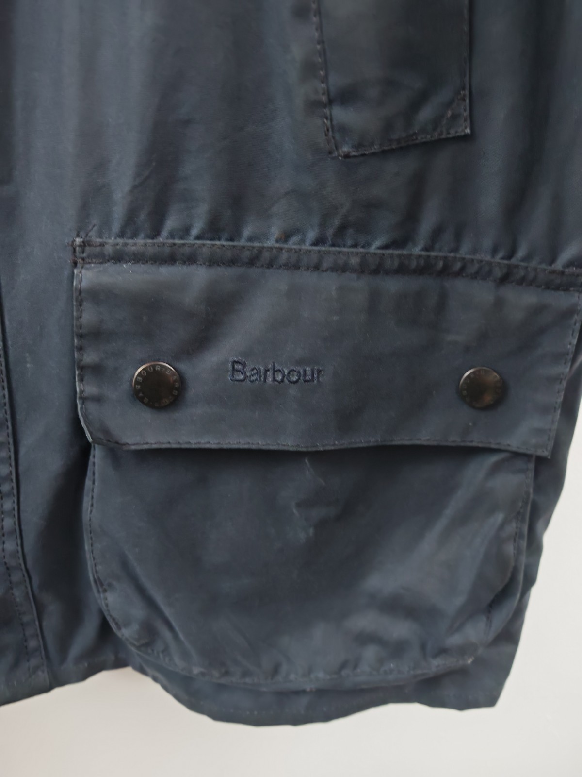 ​Barbour Bedale Waxed Jacket Navy C38 Medium Mens Wax Cotton Coat Tartan image 9