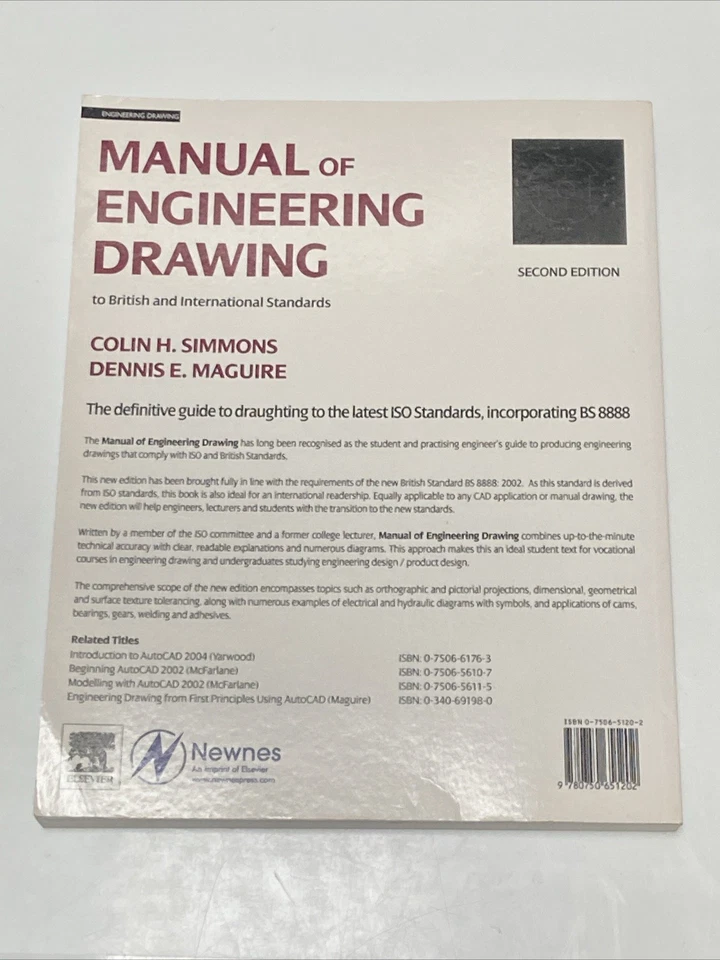 Manual Of Engineering Drawing British & International Standards 2nd Edition 2005 - Image 2 of 3