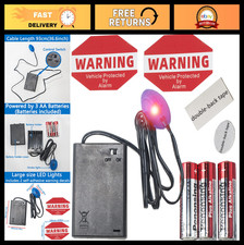 Fake Car Alarm System with Red LED Light - Imitation Anti-Theft Security Device
