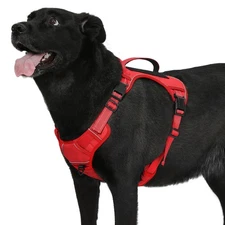 Tactical Dog Harness for Large Dogs,No Pull Adjustable Pet Dog Harness，Reflec...