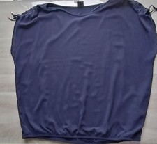 Chiffon-Bluse - S.Oliver - Gr. 46 - dunkelbla...