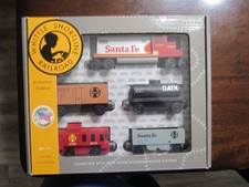 Whittle Shortline Railroad Santa Fe Wooden Train Set  New in Box