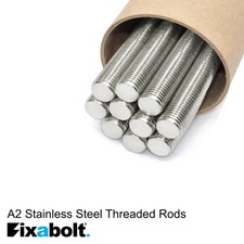 M10 A2 STAINLESS STEEL THREADED ROD FULL THREAD STUDDING BAR 1M 1000mm