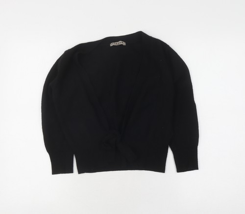 Jigsaw Damen Strickjacke schwarz Kaschmir M