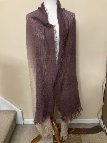 PINS AND NEEDLES ANTHROPOLOGIE Pflaume OMBRE OVERSIZE SCHAL TUCH HALSTUCH DAMEN EINHEITSGRÖSSE - Bild 3 von 7