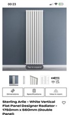 EMKE Vertical Tall Radiator Designer Flat Panel Column 1800 1600 Double Heating
