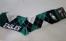 NFL Argyle Lineup Black & Green Socks, Philadelphia Eagles, Christmas