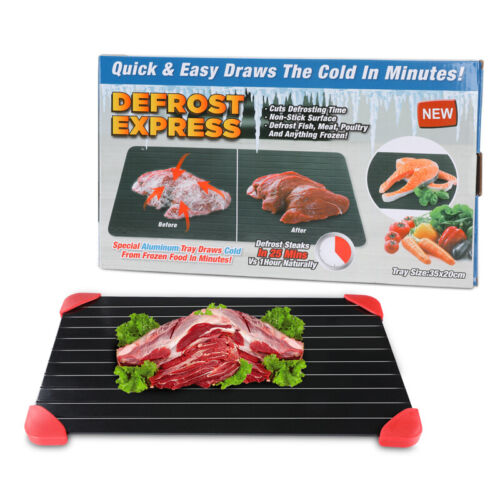 Defrosting Tray fast Thaw Aluminium Meat Board Quick Defrost Frozen Food Plate