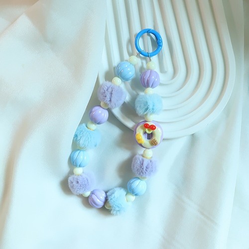 Anti-Lost Phone Chain Bracelet Colored Beaded Mobile Chain Lanyard - Photo 11 sur 14