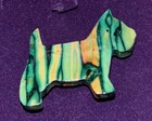 Unique Scottish Terrier Brooch -  Made in Scotland with Genuine Heather Gems  !! — photo 3