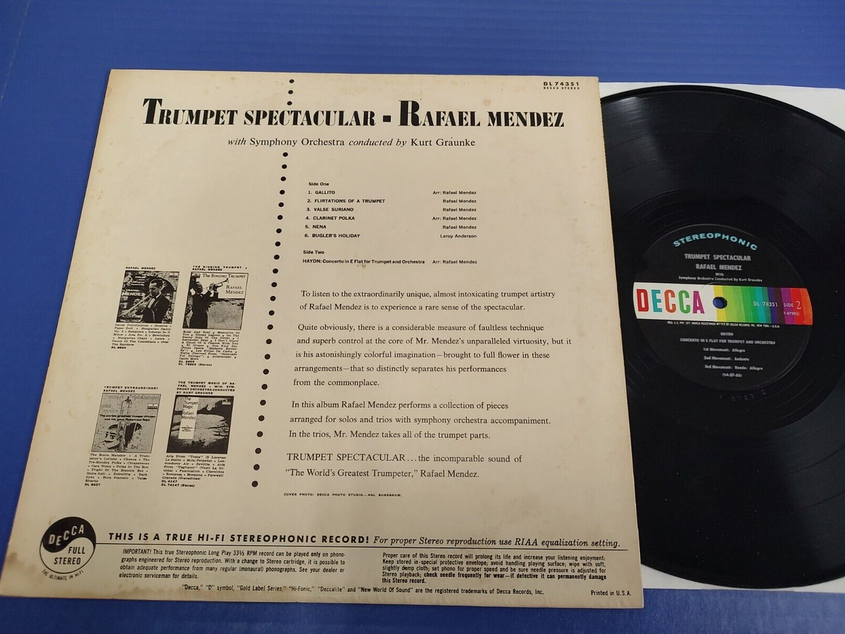 Rafael Mendez - Trumpet Spectacular - 1963 Jazz LP Decca Stereo VG