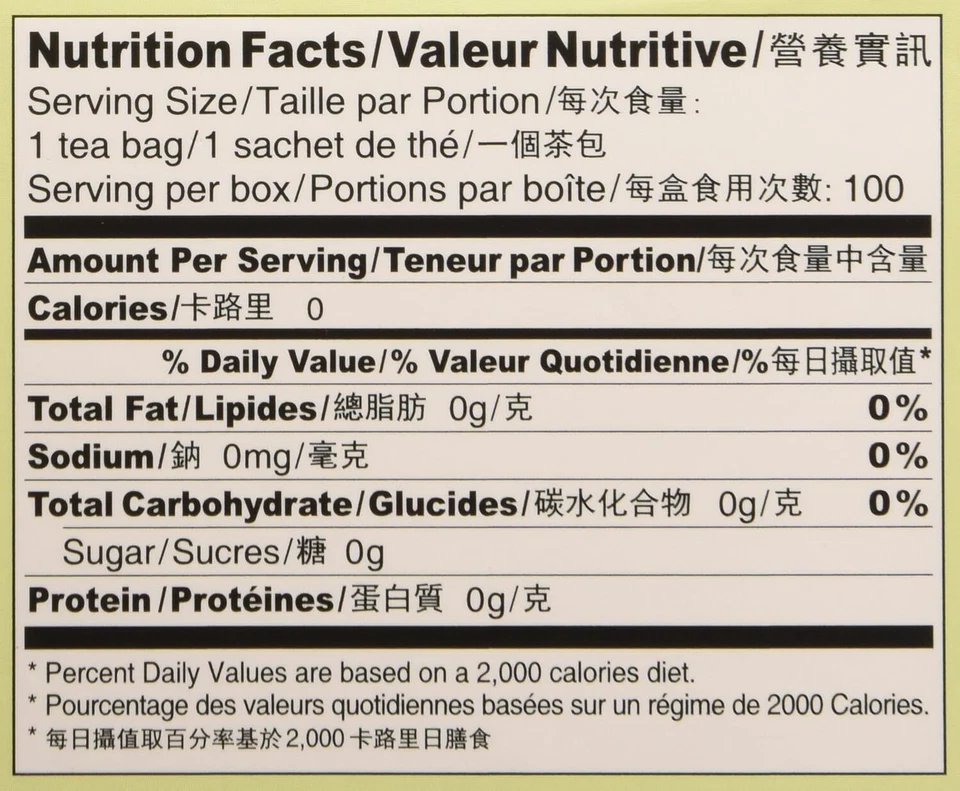 100 bolsitas de té X 6 cajas, té verde premium, príncipe de la paz, 6,35 oz/180 g cada caja Foto 2 de 4